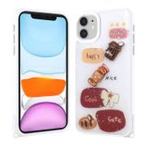 Forzacase iPhone 11 ile uyumlu Cute Serisi Parlayan Simli Kabartma Figürlü Kılıf (Kahve)