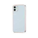 Forzacase iPhone 11 uyumlu Luxury Serisi Altın Çerçeveli Silikon Kılıf