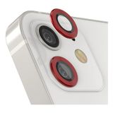 Forzacase iPhone 12 ile uyumlu Kamera Camı Lens Koruyucu Halka Seti - FC381 (Kırmızı)