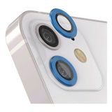 Forzacase iPhone 12 ile uyumlu Kamera Camı Lens Koruyucu Halka Seti - FC381 (Mavi)