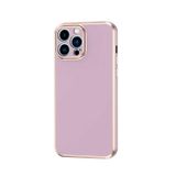 Forzacase iPhone 12 Pro Max uyumlu Luxury Serisi Altın Çerçeveli Silikon Kılıf