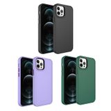 Forzacase iPhone 12 Pro Max uyumlu Rock Serisi Metal Buton ve Kamera Çerçeveli Sert Silikon Kılıf (Lila)