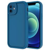 Forzacase iPhone 12 uyumlu Flex Serisi Kamera Korumalı Darbeye Dayanıklı Silikon Kılıf (Mavi)