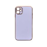 Forzacase iPhone 12 uyumlu Luxury Serisi Altın Çerçeveli Silikon Kılıf