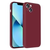Forzacase iPhone 13 ile uyumlu Kamera Korumalı Kartlık Hazneli Silikon Kılıf - FC1040 (Kırmızı)