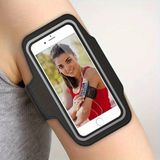 Forzacase iPhone 13 Mini ile Uyumlu Spor ve Koşu Için Anahtar Kulaklık Girişli Kol Bandı - FC1147 - Siyah