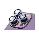 Forzacase iPhone 13 Pro Max ile uyumlu Kamera Camı Lens Koruyucu Halka Seti - FC381 (Mavi)