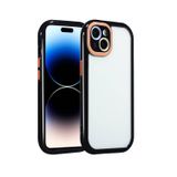 Forzacase iPhone 13 uyumlu Colorful Serisi Kamera Korumalı Yarı Esnek Plastik Tpu Kılıf (Siyah)