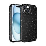 Forzacase iPhone 13 uyumlu Glare Serisi Kamera Korumalı Simli Silikon Kılıf (Siyah)