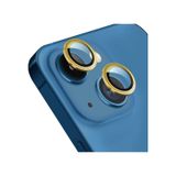 Forzacase iPhone 14 ile uyumlu Kamera Camı Lens Koruyucu Halka Seti - FC381 (Gold)