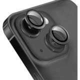 Forzacase iPhone 14 Plus ile uyumlu Kamera Camı Lens Koruyucu Halka Seti - FC381 (Siyah)