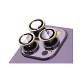 Forzacase iPhone 14 Pro Max ile uyumlu Kamera Camı Lens Koruyucu Halka Seti - FC381 (Gold)