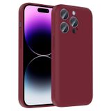 Forzacase iPhone 14 Pro Max ile uyumlu Kamera Korumalı Kartlık Hazneli Silikon Kılıf - FC1040 (Kırmızı)