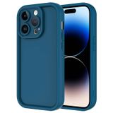 Forzacase iPhone 14 Pro Max uyumlu Flex Serisi Kamera Korumalı Darbeye Dayanıklı Silikon Kılıf (Mavi)