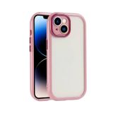 Forzacase iPhone 14 uyumlu Colorful Serisi Kamera Korumalı Yarı Esnek Plastik Tpu Kılıf (Pembe)