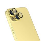 Forzacase iPhone 15 ile uyumlu Kamera Camı Lens Koruyucu Halka Seti - FC381 (Sarı)