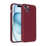 Forzacase iPhone 15 ile uyumlu Kamera Korumalı Kartlık Hazneli Silikon Kılıf - FC1040 (Kırmızı)