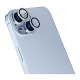 Forzacase iPhone 15 Plus ile uyumlu Kamera Camı Lens Koruyucu Halka Seti - FC381 (Mavi)