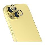 Forzacase iPhone 15 Plus ile uyumlu Kamera Camı Lens Koruyucu Halka Seti - FC381 (Sarı)