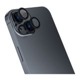 Forzacase iPhone 15 Plus ile uyumlu Kamera Camı Lens Koruyucu Halka Seti - FC381 (Siyah)
