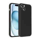 Forzacase iPhone 15 Plus ile uyumlu Kamera Korumalı Kartlık Hazneli Silikon Kılıf - FC1040 (Siyah)