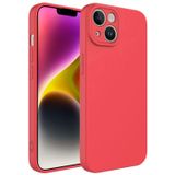 Forzacase iPhone 15 Plus Max uyumlu Liquid Serisi İçi Kadife Lansman Silikon Kılıf (Kırmızı)