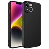 Forzacase iPhone 15 Plus Max uyumlu Liquid Serisi İçi Kadife Lansman Silikon Kılıf (Siyah)