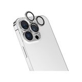 Forzacase iPhone 15 Pro Max ile uyumlu Kamera Camı Lens Koruyucu Halka Seti - FC381 (Gümüş)