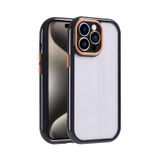 Forzacase iPhone 15 Pro Max uyumlu Colorful Serisi Kamera Korumalı Yarı Esnek Plastik Tpu Kılıf (Siyah)