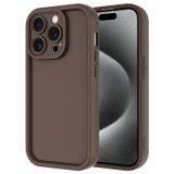 Forzacase iPhone 15 Pro Max uyumlu Flex Serisi Kamera Korumalı Darbeye Dayanıklı Silikon Kılıf (Kahverengi)