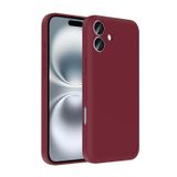 Forzacase iPhone 16 Plus ile uyumlu Kamera Korumalı Kartlık Hazneli Silikon Kılıf - FC1040 (Kırmızı)