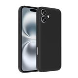 Forzacase iPhone 16 Plus ile uyumlu Kamera Korumalı Kartlık Hazneli Silikon Kılıf - FC1040 (Siyah)