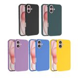 Forzacase iPhone 16 Plus uyumlu Liquid Serisi İçi Kadife Lansman Silikon Kılıf (Siyah)