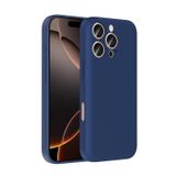 Forzacase iPhone 16 Pro Max ile uyumlu Kamera Korumalı Kartlık Hazneli Silikon Kılıf - FC1040 (Mavi)