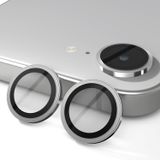 Forzacase iPhone 16E ile uyumlu Kamera Camı Lens Koruyucu Halka Seti - FC381 (Gümüş)