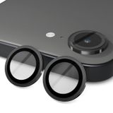 Forzacase iPhone 16E ile uyumlu Kamera Camı Lens Koruyucu Halka Seti - FC381 (Siyah)