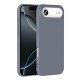 Forzacase iPhone 17 Air ile uyumlu Liquid Serisi İçi Kadife Lansman Silikon Kılıf (Gri)