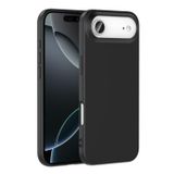 Forzacase iPhone 17 Air ile uyumlu Liquid Serisi İçi Kadife Lansman Silikon Kılıf (Siyah)