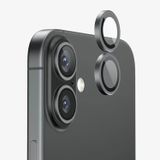 Forzacase iPhone 17 ile uyumlu Kamera Camı Lens Koruyucu Halka Seti - FC381 (Siyah)