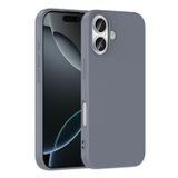 Forzacase iPhone 17 ile uyumlu Liquid Serisi İçi Kadife Lansman Silikon Kılıf (Gri)