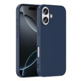 Forzacase iPhone 17 ile uyumlu Liquid Serisi İçi Kadife Lansman Silikon Kılıf (Lacivert)