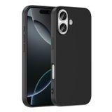 Forzacase iPhone 17 ile uyumlu Liquid Serisi İçi Kadife Lansman Silikon Kılıf (Siyah)