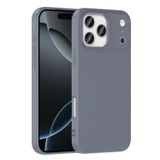 Forzacase iPhone 17 Pro Max ile uyumlu Liquid Serisi İçi Kadife Lansman Silikon Kılıf (Gri)