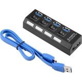 Forzacase Işıklı Düğmeli 4 Port USB 3.0 Port Çoğaltıcı Hub Switch - FC800