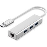 Forzacase Notebook Macbook için Type-C Ethernet 3 Port USB 3.0 Çevirici Hub Adaptör - FC823
