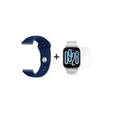 Forzacase Redmi Watch 5 Lite ile uyumlu Silikon Kordon Kayış + Kırılmaz Cam Koruma - FC875