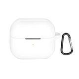 Forzacase Samsung Galaxy Buds 3 / 3 Pro ile Uyumlu Anahtar Askılıklı Bluetooth Kulaklık Kılıfı - FC1123 - Beyaz