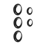 Forzacase Samsung Galaxy S22 Ultra ile uyumlu Kamera Camı Lens Koruyucu Halka Seti - FC381 (Siyah)