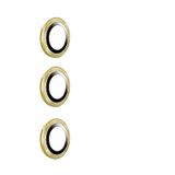 Forzacase Samsung Galaxy S23 FE ile uyumlu Kamera Camı Lens Koruyucu Halka Seti - FC381 (Gold)