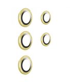 Forzacase Samsung Galaxy S24 Ultra ile uyumlu Kamera Camı Lens Koruyucu Halka Seti - FC381 (Gold)